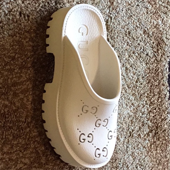 COPY - Gucci- Women’s Platform Perforated G Sandal - Picture 10 of 13